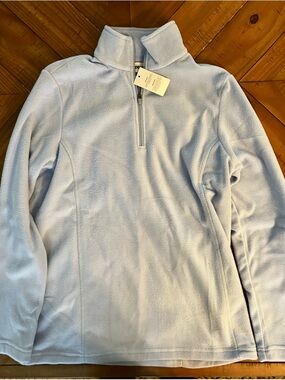 Light Blue Quarter-Zip Fleece Pullover
